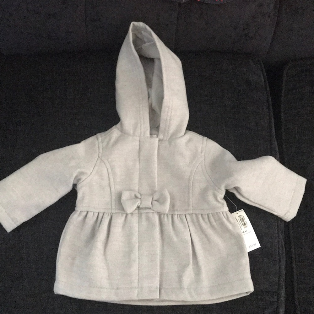 NWT Gray Peplum Coat